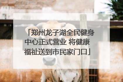郑州龙子湖全民健身中心正式营业 将健康福祉送到市民家门口