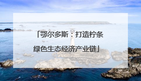 鄂尔多斯：打造柠条绿色生态经济产业链