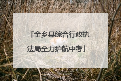 金乡县综合行政执法局全力护航中考