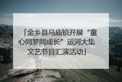 金乡县马庙镇开展“童心同梦同成长”运河大集文艺节目汇演活动