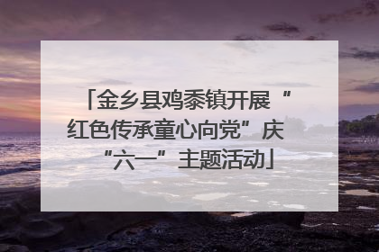 金乡县鸡黍镇开展“红色传承童心向党”庆“六一”主题活动