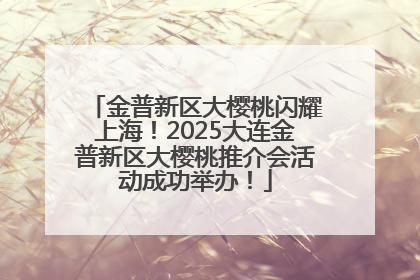 金普新区大樱桃闪耀上海！2025大连金普新区大樱桃推介会活动成功举办！