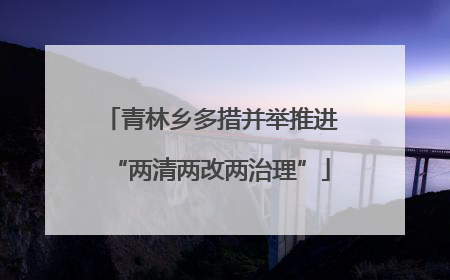 青林乡多措并举推进“两清两改两治理”
