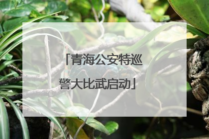 青海公安特巡警大比武启动
