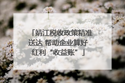 靖江税收政策精准送达 帮助企业算好红利“收益账”