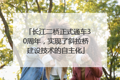 长江二桥正式通车30周年，实现了斜拉桥建设技术的自主化