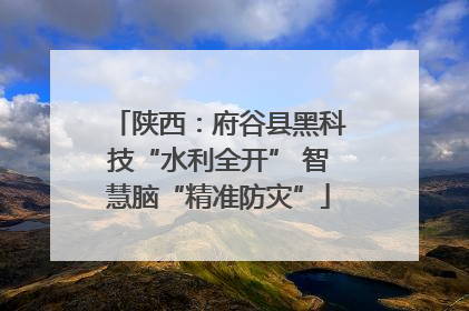 陕西：府谷县黑科技“水利全开” 智慧脑“精准防灾”