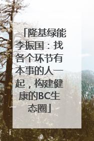 隆基绿能李振国：找各个环节有本事的人一起，构建健康的BC生态圈
