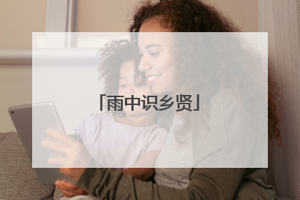 雨中识乡贤