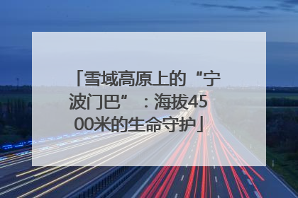雪域高原上的“宁波门巴”：海拔4500米的生命守护