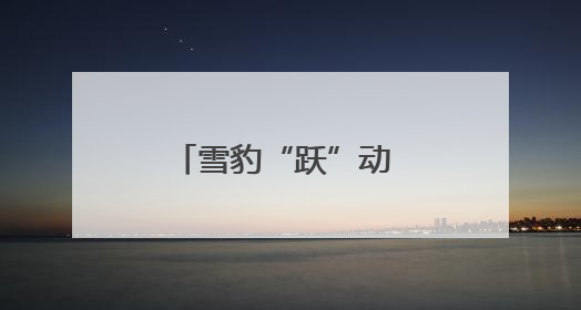 雪豹“跃”动 “典”亮青海