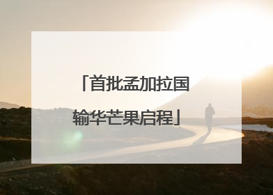 首批孟加拉国输华芒果启程