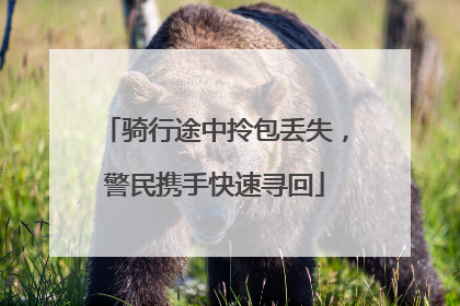 骑行途中拎包丢失，警民携手快速寻回