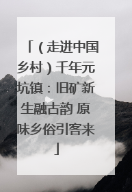 （走进中国乡村）千年元坑镇：旧矿新生融古韵 原味乡俗引客来