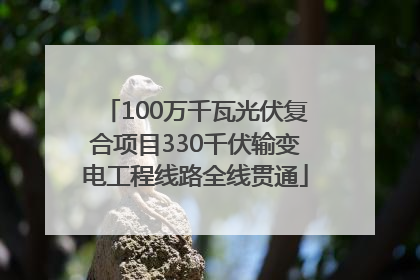 100万千瓦光伏复合项目330千伏输变电工程线路全线贯通