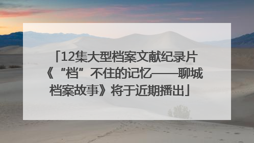 12集大型档案文献纪录片《“档”不住的记忆——聊城档案故事》将于近期播出
