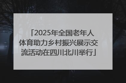 2025年全国老年人体育助力乡村振兴展示交流活动在四川北川举行