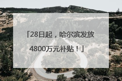 28日起，哈尔滨发放4800万元补贴！