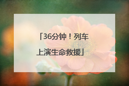 36分钟！列车上演生命救援
