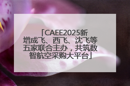 CAEE2025新增成飞、西飞、沈飞等五家联合主办，共筑数智航空采购大平台