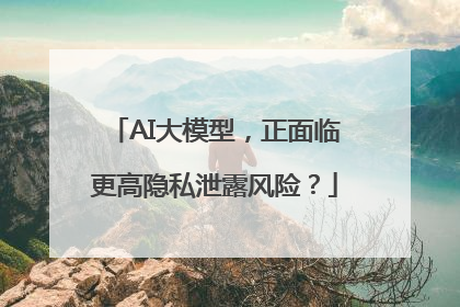 AI大模型，正面临更高隐私泄露风险？